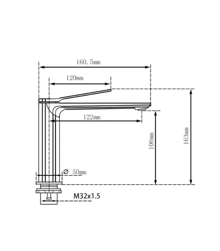 Rushy Short Basin Mixer - Specification