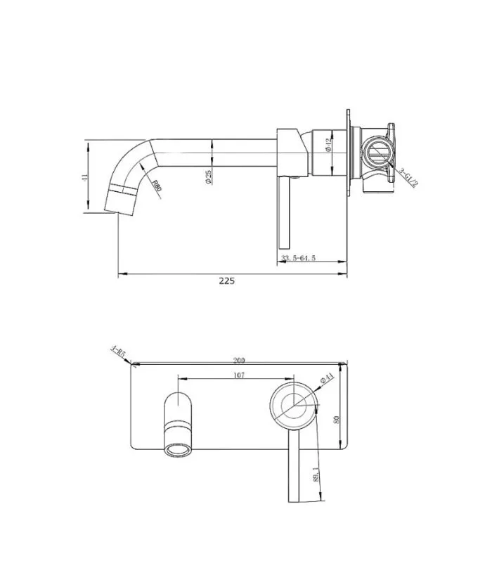 Lucid Basin/Bath Mixer - Specification