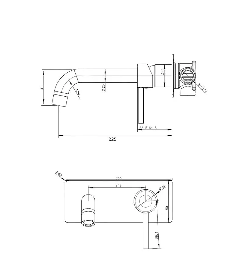 Lucid Basin/Bath Mixer - Specification