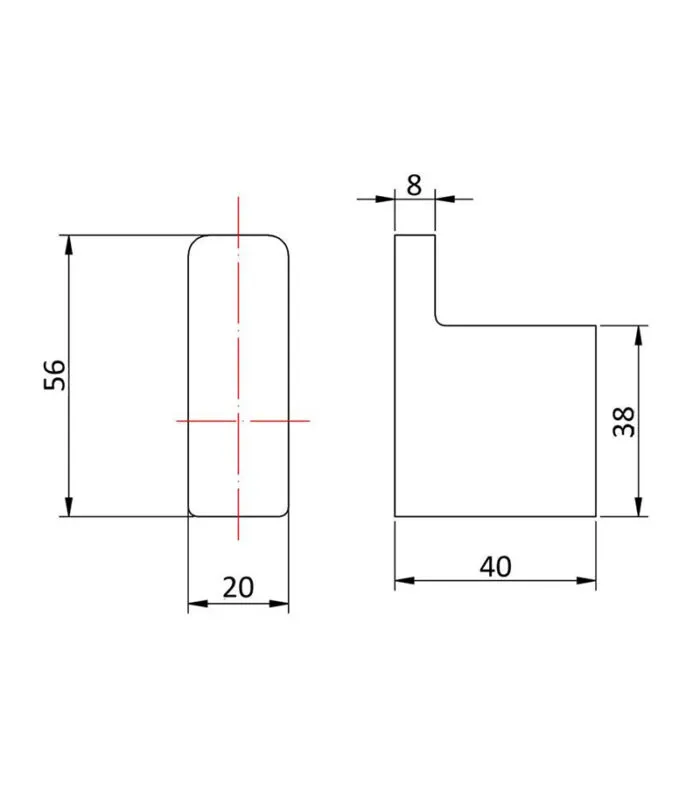 Eden Single Robe Hook - Specification