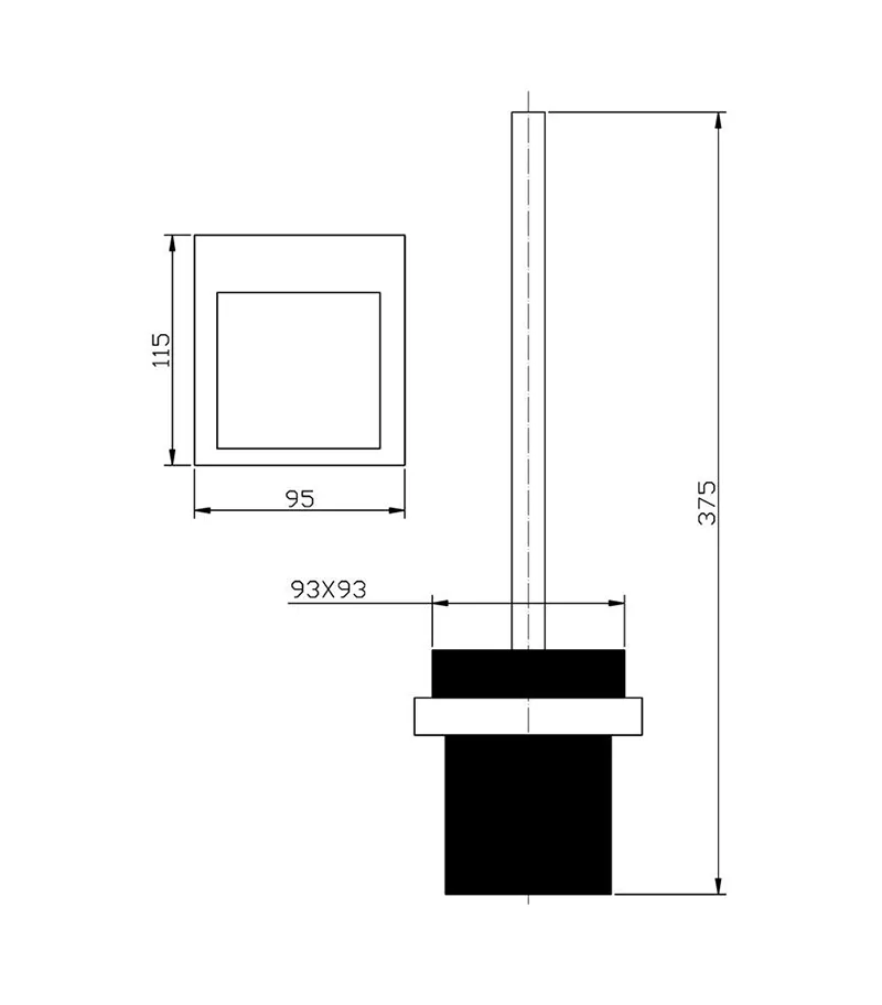Eden Toilet Brush Holder - Specification