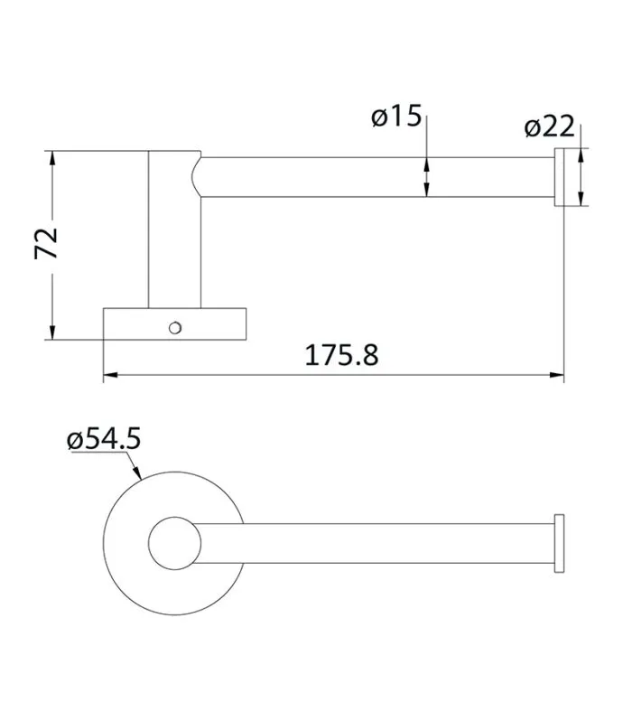 Otus Brass Toilet Roll Holder - Specification