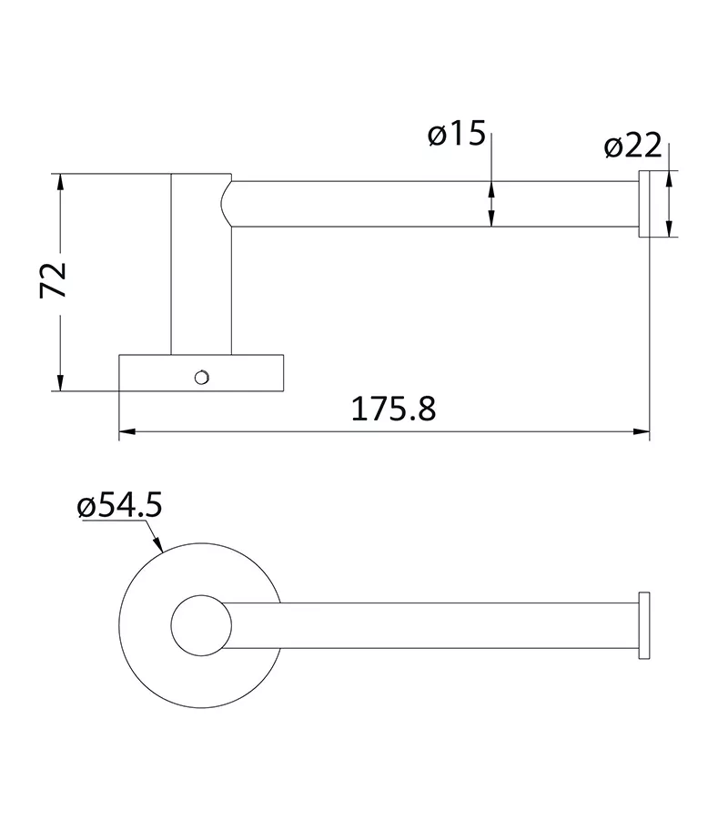 Otus Brass Toilet Roll Holder - Specification