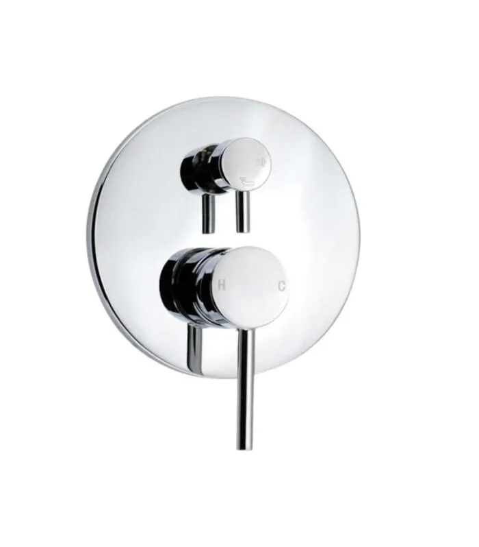 Lucid Wall Mixer With Diverter - Chrome