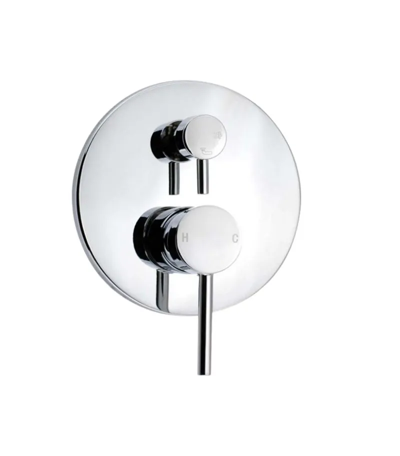 Lucid Wall Mixer With Diverter - Chrome
