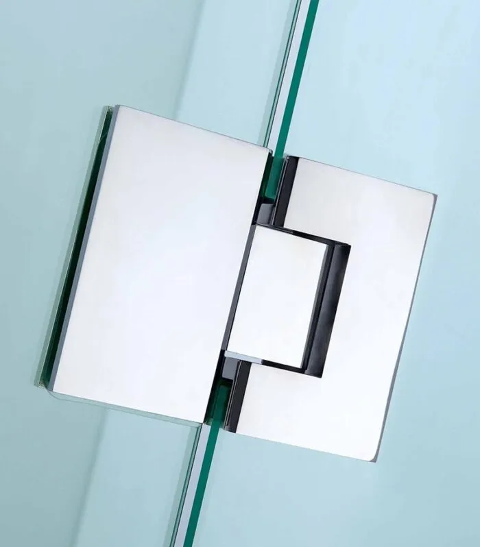 Square / L Shape Chrome Frameless Shower Screen