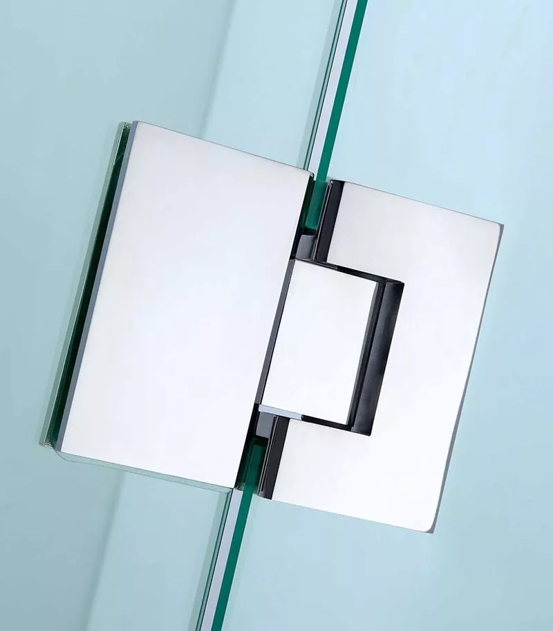 Square / L Shape Chrome Frameless Shower Screen