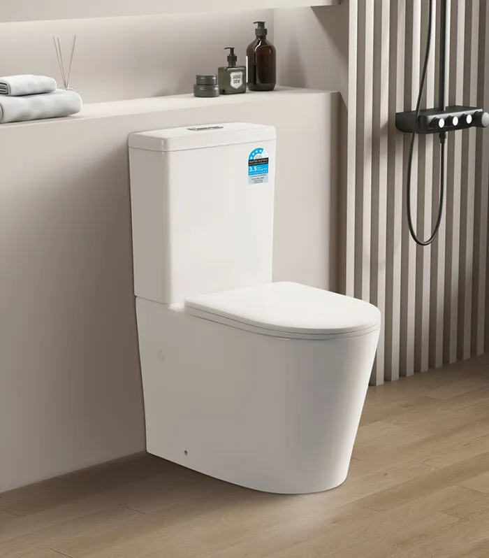 Reno 026 Tornado Wall Faced Toilet - Gloss White Sideview