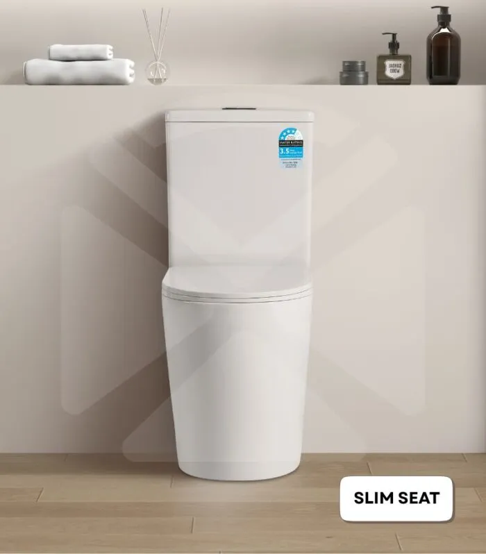 Reno 600 Rimless Wall Faced Toilet - Gloss White - Frontview