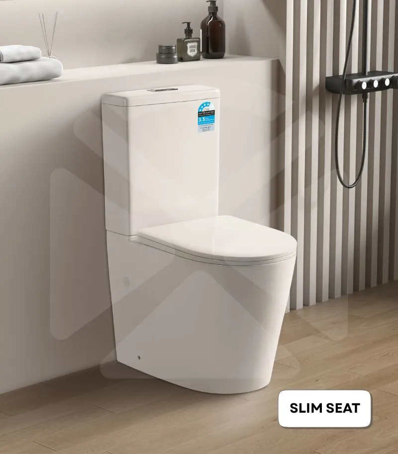 Reno 600 Rimless Wall Faced Toilet - Gloss White