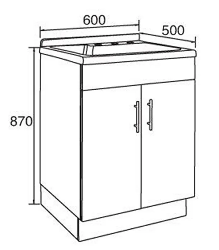 45L Laundry Tub With Polyurethane Cabinet
