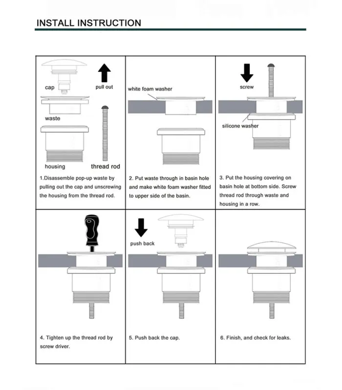 Installation Guide For Budget Universal Pop Up Waste