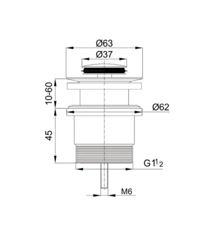 Specification For Budget Big head Universal Pop Up WasteBudget Universal Pop Up Waste
