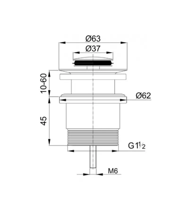 Specification For Budget Big head Universal Pop Up WasteBudget Universal Pop Up Waste