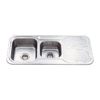 Cora 1080X480X170mm Stainless Steel 1&3/4 Bowl Sink with Drainer - LHB Cora 1080X480X170mm Stainless Steel 1&3/4 Bowl Sink with Drainer - LHB