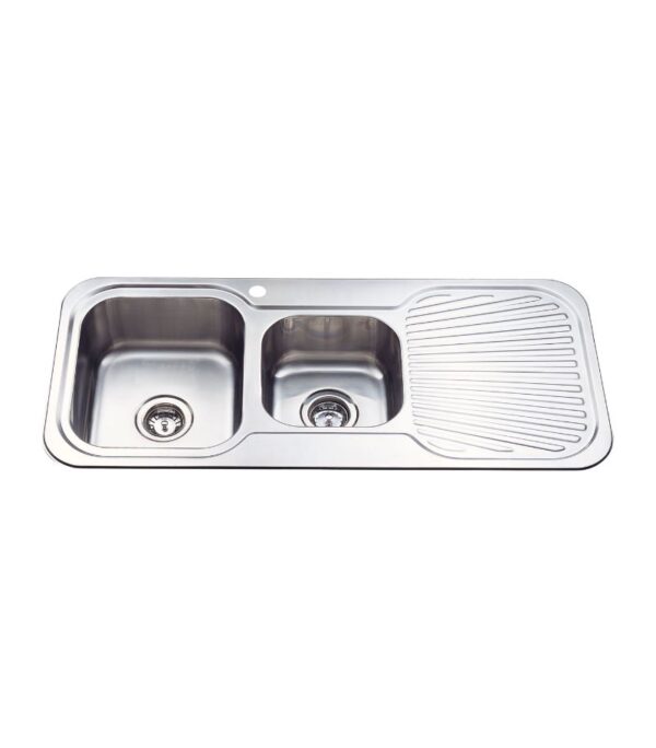 Cora 1080X480X170mm Stainless Steel 1&3/4 Bowl Sink with Drainer - LHB