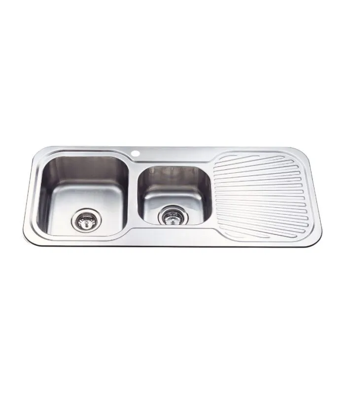 Cora 1080X480X170mm Stainless Steel 1&3/4 Bowl Sink with Drainer - LHB