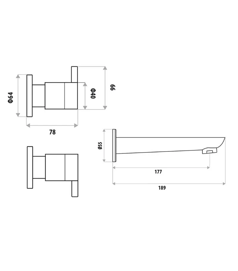 Liberty Bath Tap Set - Specification