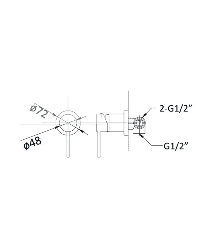 Specification For Opus Wall Mixer Mini Backplate