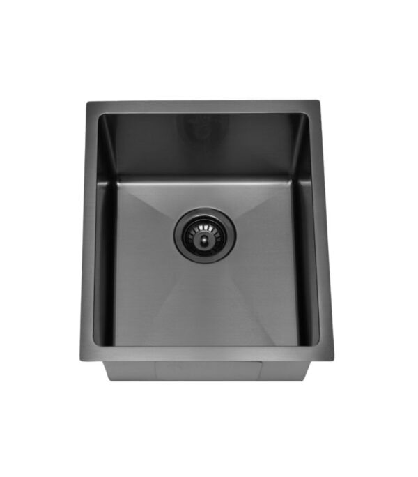 Eden 380x440x198mm Stainless Steel Single Bowl Sink - Gunmetal