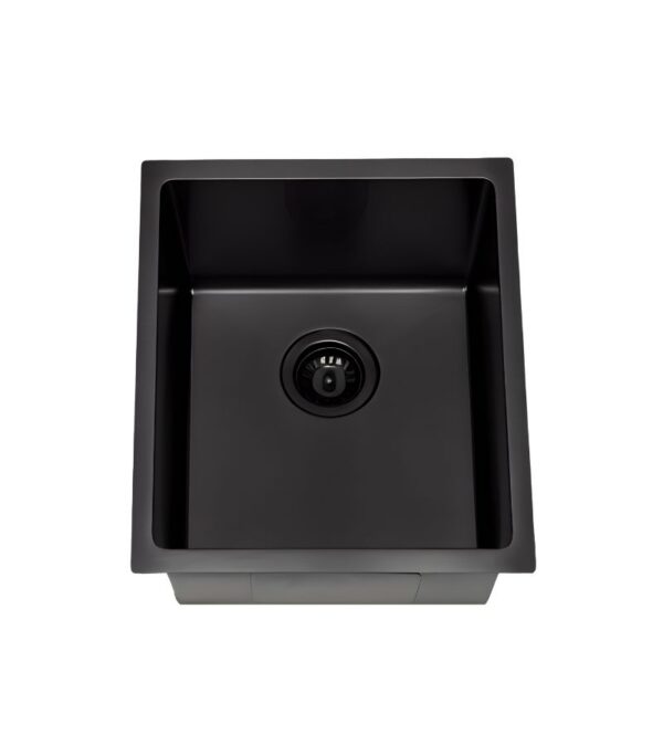 Eden 380x440x198mm Stainless Steel Single Bowl Sink - Matt Black