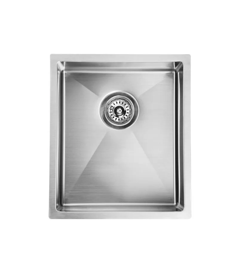 Eden 380x440x198/230mm Stainless Steel Single Bowl Sink - Stainless Steel