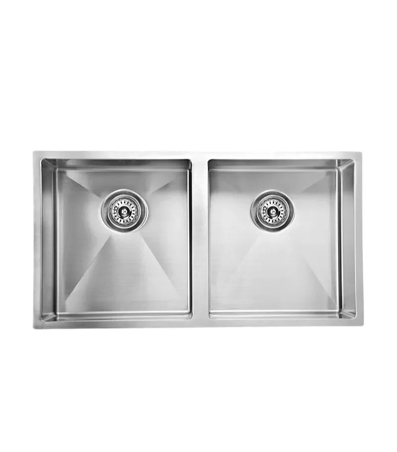 Eden 880x440x198mm Stainless Steel Double Bowl Sink