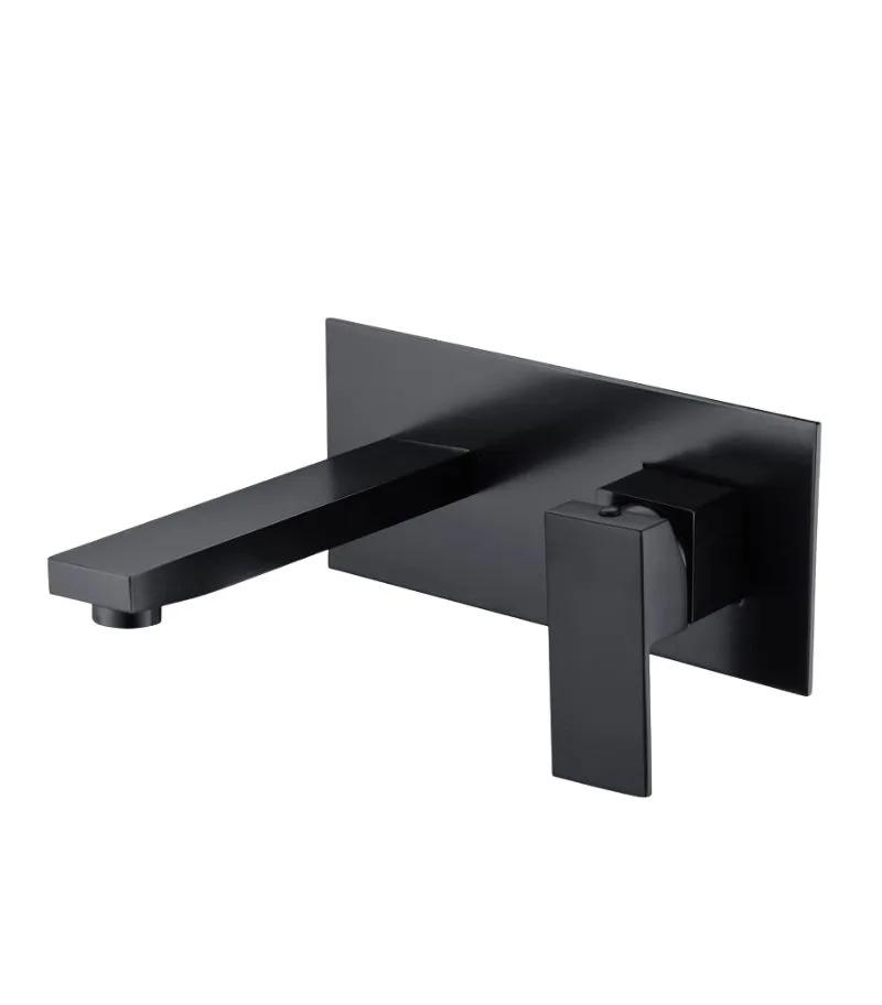 Rosa Wall-Mounted Basin/Bath Mixer - Matte Black