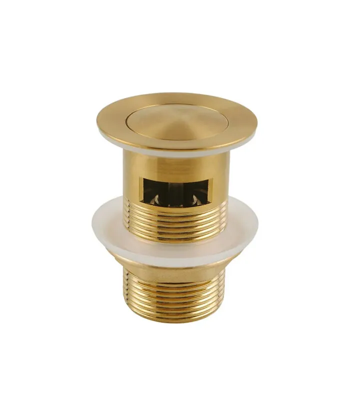 Aqua 32/40mm Pop Up Basin Waste With Overflow - Brushed Yellow Gold