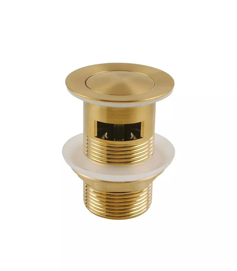 Aqua 32/40mm Pop Up Basin Waste With Overflow - Brushed Yellow Gold