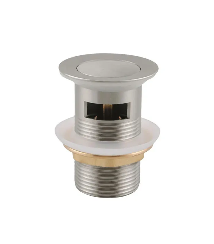 Aqua 32/40mm Pop Up Basin Waste With Overflow - Brushed Nickel