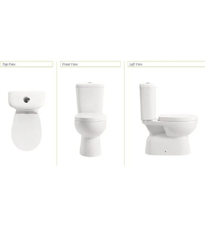 Zion Box Rim Close Coupled Toilet Suite - Multiviews