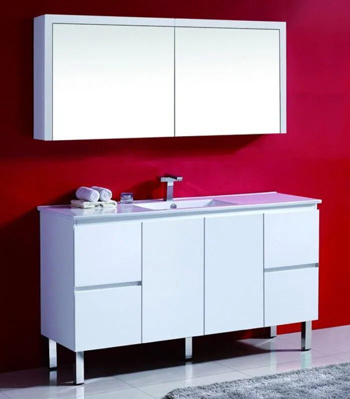 Reno 3 Single Bowl Ceramic Top Vanity With Legs 1500mm