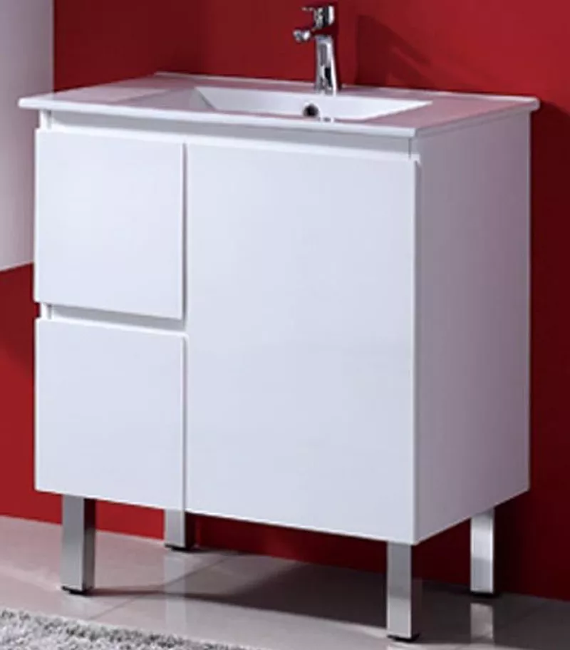 Reno 3 Ceramic Top 750mm MDF Freestanding Vanity With Legs