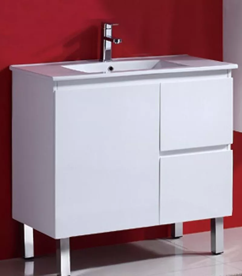 Reno 3 Ceramic Top 900mm MDF Freestanding Vanity With Legs