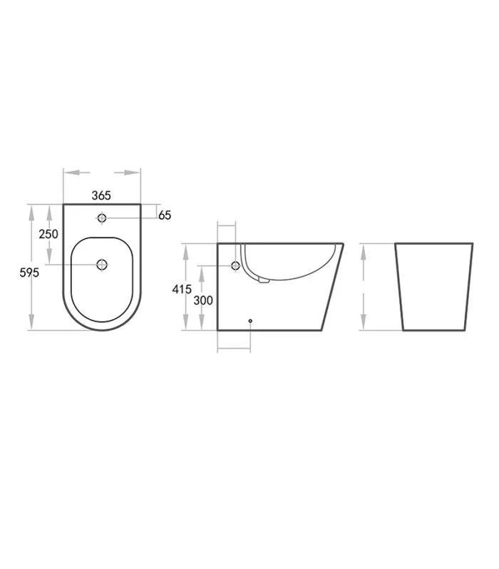Reno 202BD Wall Faced Bidet