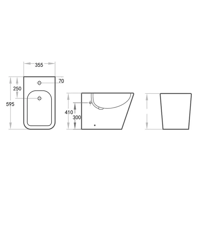 Reno 203BD Wall Faced Bidet