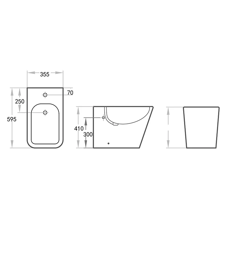 Reno 203BD Wall Faced Bidet