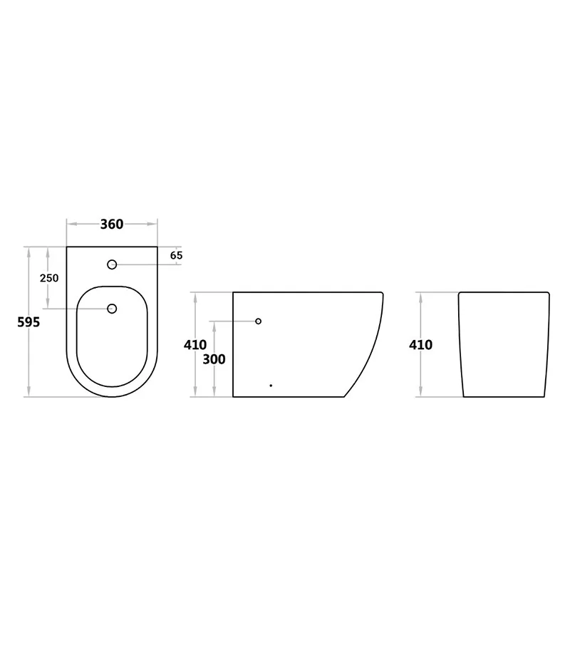 Reno 205BD Wall Faced Bidet