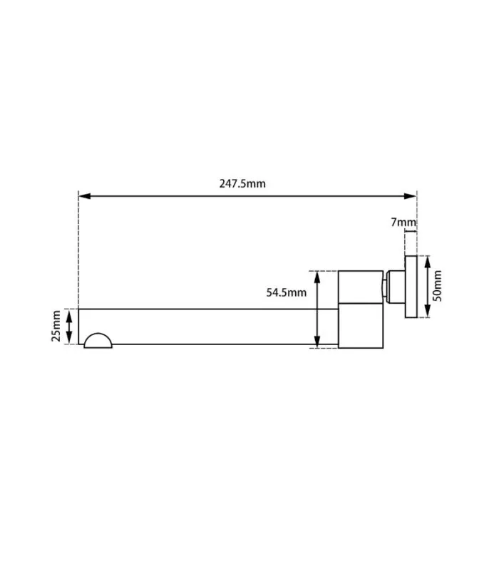 Lucid Basin/Bath Swivel Spout - Specification