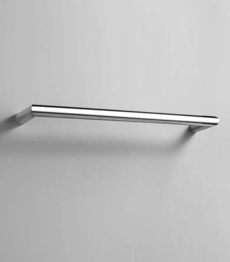 Single Round Heated Towel Rail - Chrome
