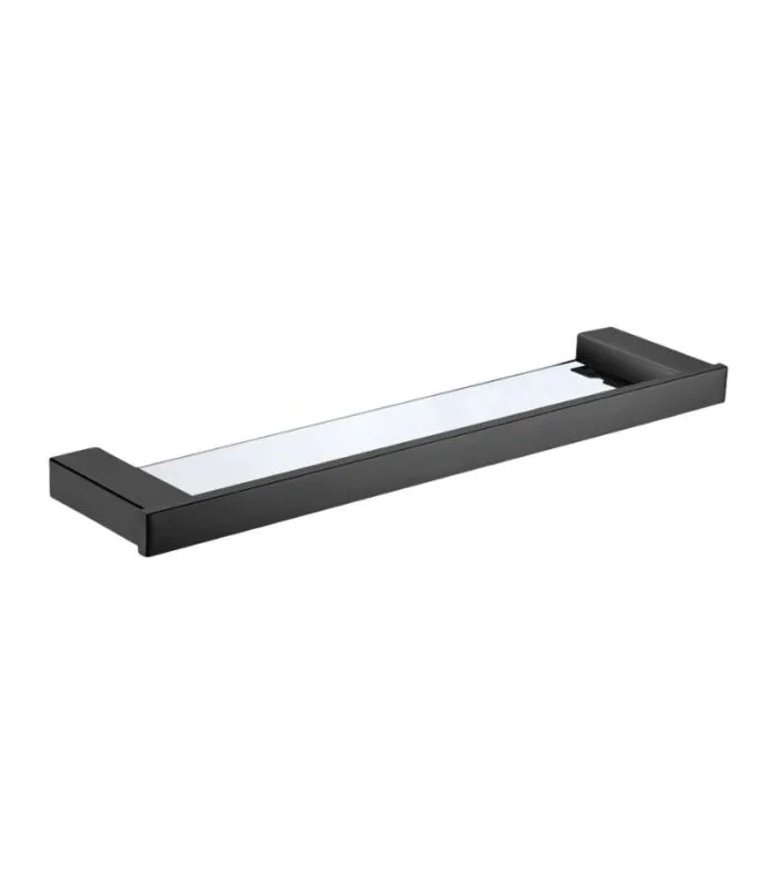 Rosa SS304 511mm Glass Shelf - Matte Black
