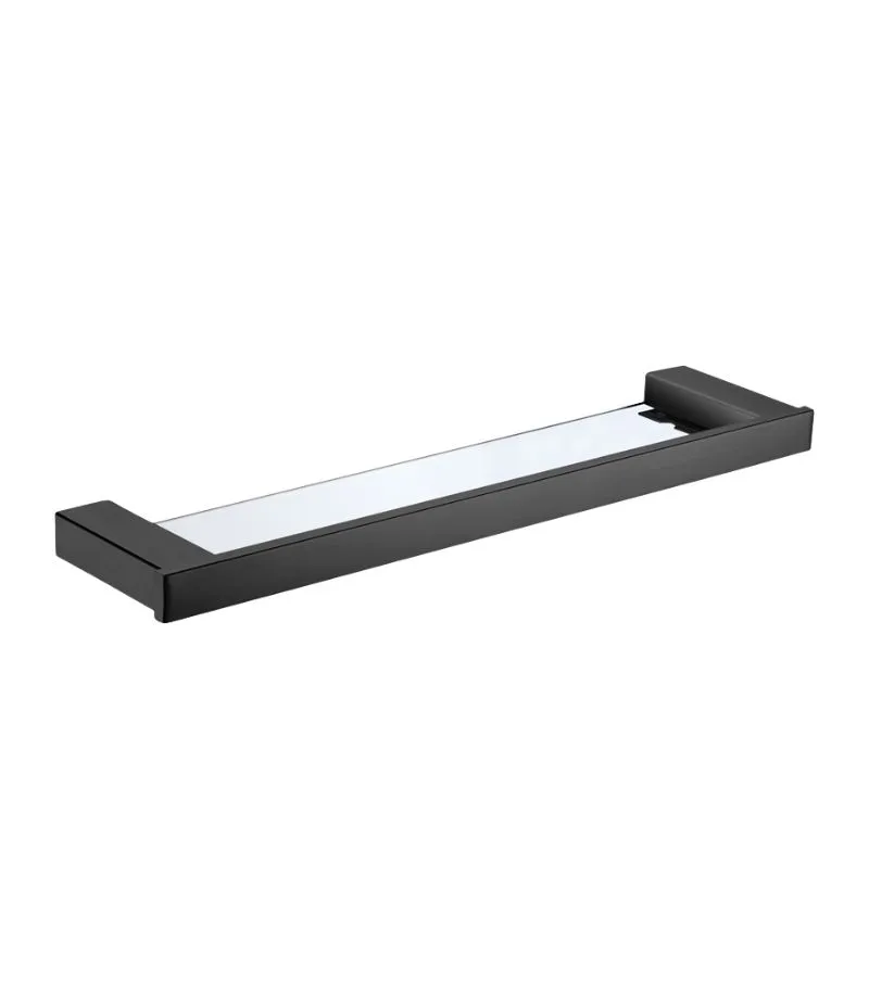 Rosa SS304 511mm Glass Shelf - Matte Black