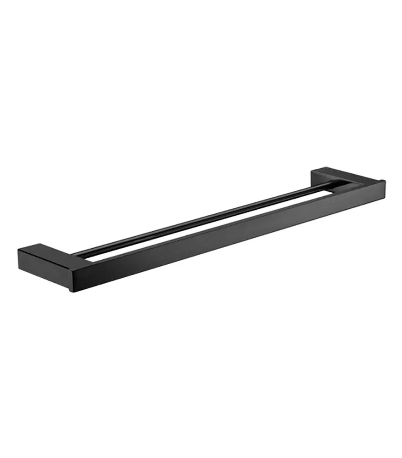 Rosa SS304 Double Towel Rail - Matte Black