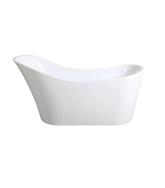 1485X695X790mm Gloss White Highback Freestanding Bathtub
