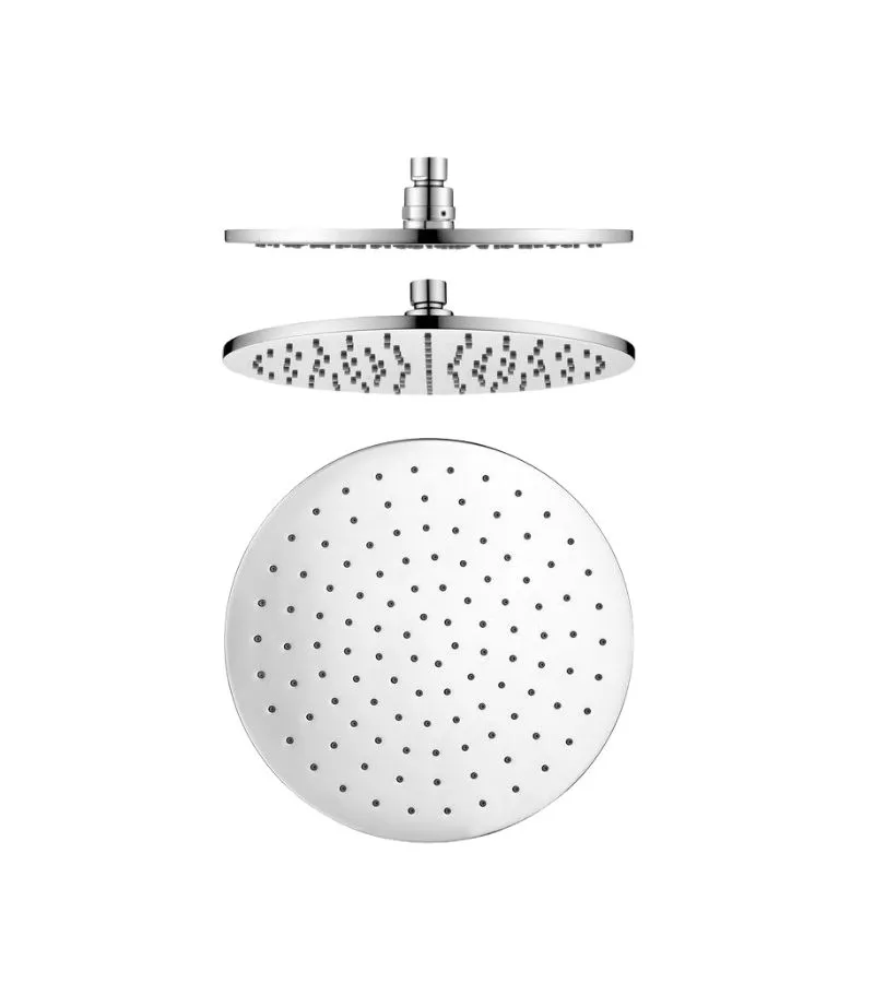 Lucid 250mm Brass Shower Head - Chrome