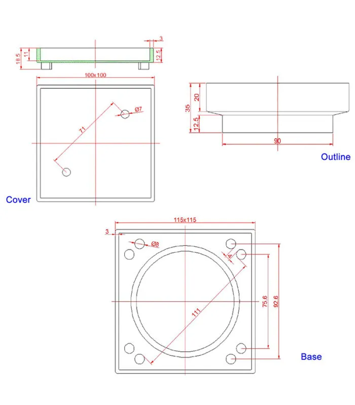 Tile Insert Floor Waste Specification