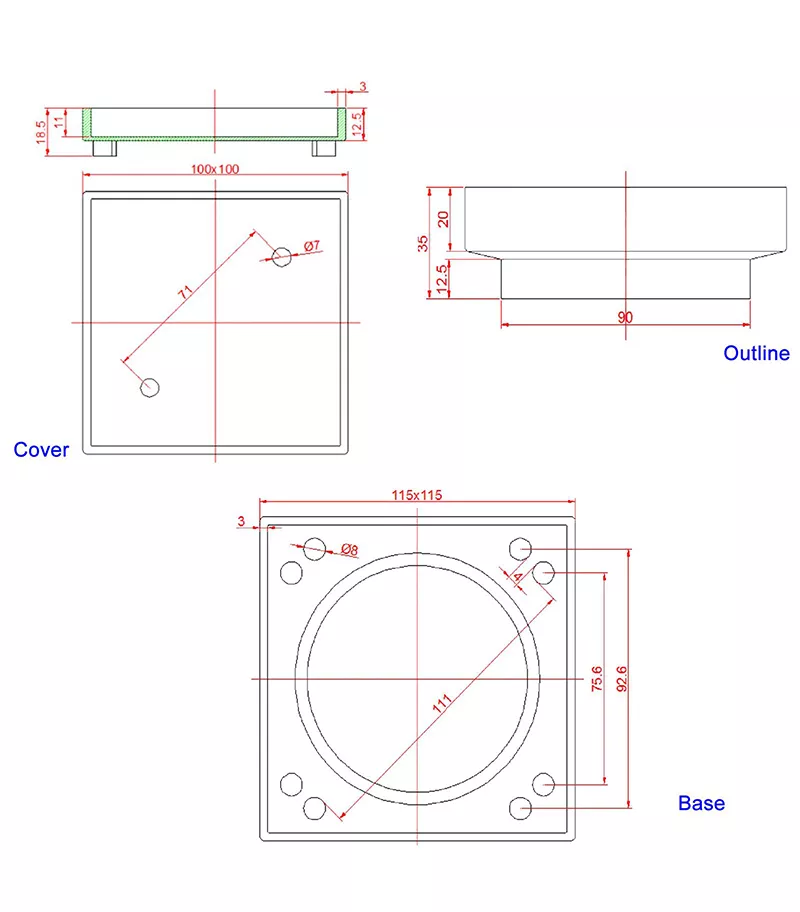 Tile Insert Floor Waste Specification