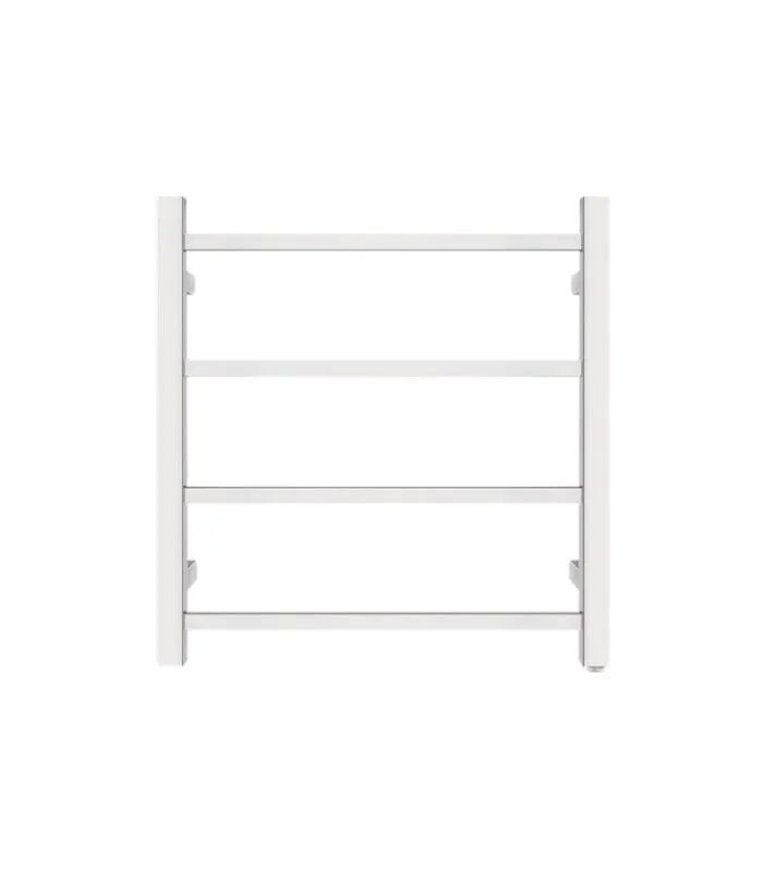 Aqua Square Heated Towel Rack 4 Bars - Chrome