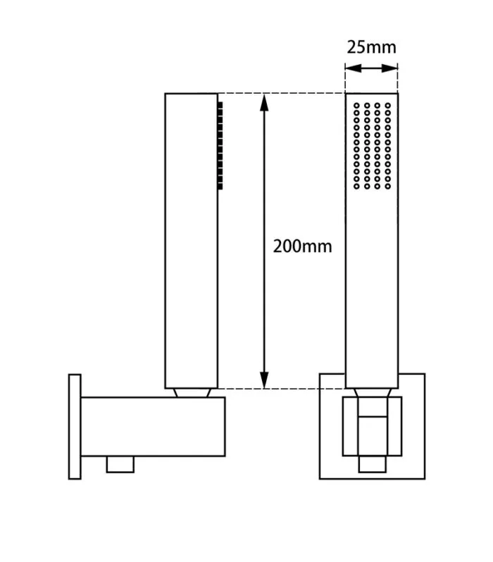 IVANO Square Handheld Shower - Specification